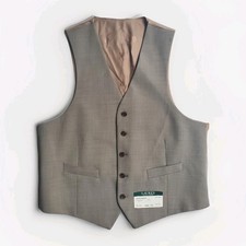 Lauren Ralph Lauren Men's Gray Vest Waistcoat 100 Wool with Tag