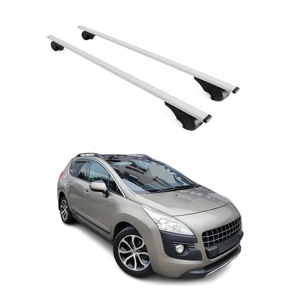 DachträGer GrundträGer FüR Peugeot 3008 2009-2016 75Kg Stahl Silber 2 Tlg-image