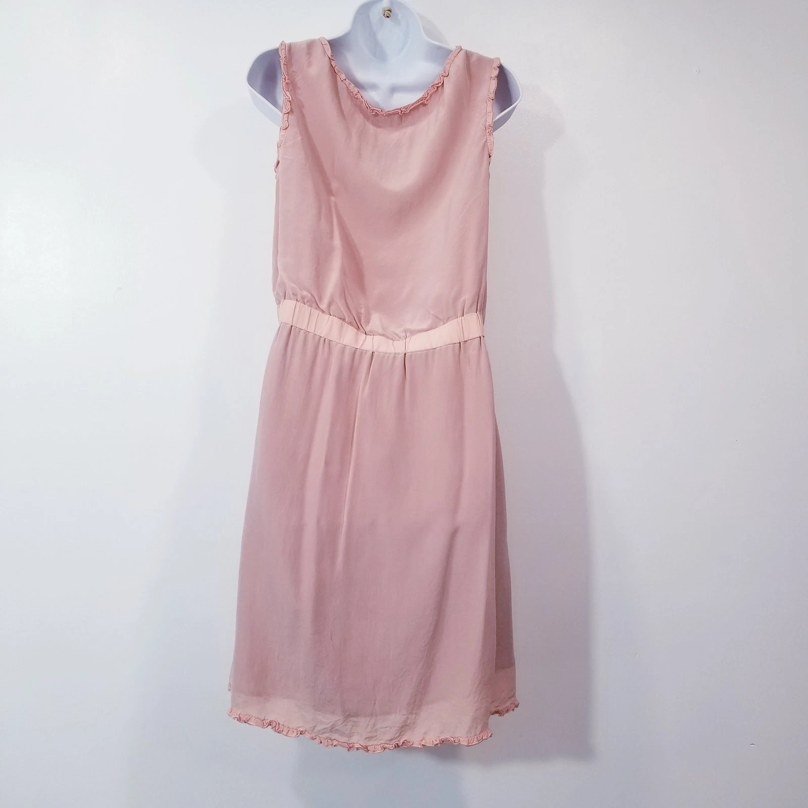 Abito donna Love Moschino taglia 4 ricamato borchie rosa blush