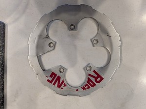 Girvin Rock Ring Bash Guard Mountain Bike Silver Red Aluminum Single Item
