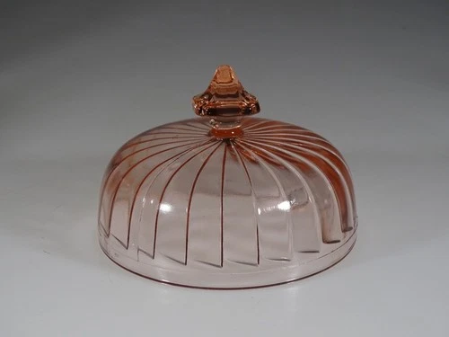 Vintage Jeannette Glass Sierra Pinwheel Butter Dish Lid c.1933