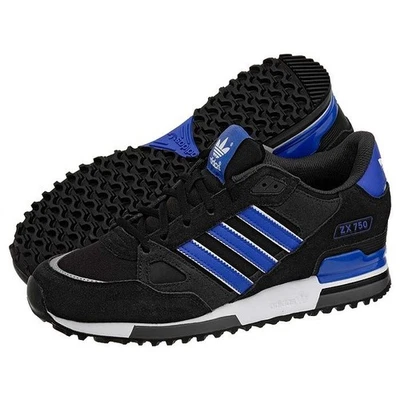 Baskets rétro Adidas homme ZX 750 M18261 UK taille 7 - 12 pointure noir bleu - Photo 1/4