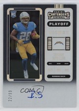 2022 Panini Contenders Rookie RPS Playoff Ticket 22/99 Isaiah Spiller Auto 1co0