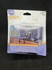 Babies'R'Us TV Safety Straps - Black 2 Pack New Sealed - Baby TV Safety Straps