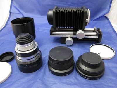 Konvolut Objektive  u. Balgengerät ~ Rodenstock  XR-Heligon  Sony und andere