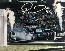 QUINNEN WILLIAMS SIGNED NEW YORK JETS 11X14 PHOTO JSA COA
