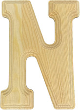 Pine Wood Beveled Wooden Alphabet Letters for Arts  Crafts, Decorations and DIY