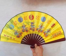 Taoist Supplies Yellow Heavenly Master Five Thunder Fans Heaven and Earth Silk