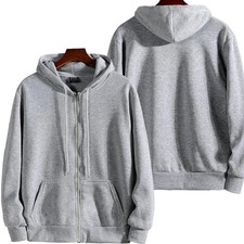 Men  s Casual Zipper Hoodie Long Sleeve Autumn Winter Loose Fit Clothing