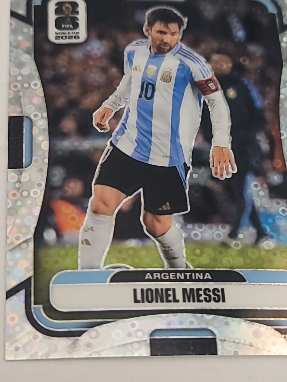 LIONEL MESSI 2026 Prizm FIFA World Cup Silver Disco SP Argentina #10 view 4