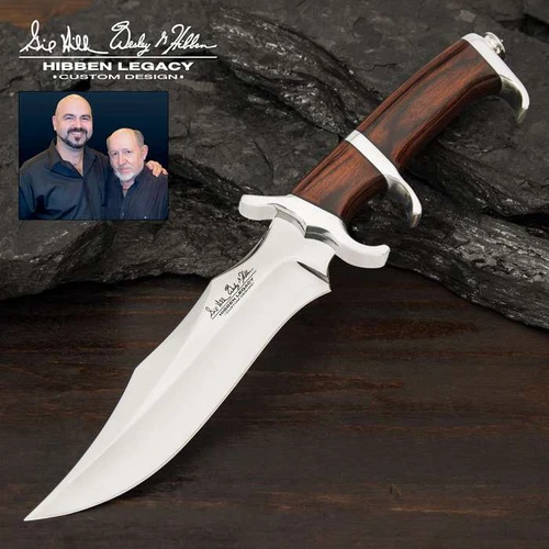 13" Gil Hibben Darkwood Legacy III Hunting Fixed Blade Knife Bowie with Sheath