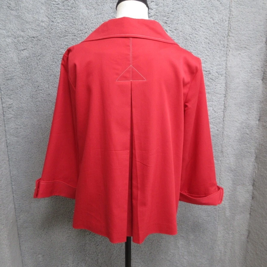 Chaqueta Blazer Bob Mackie De Colección Mujer M Roja Diseñador Usable Arte Dopamina Foto 4 de 4