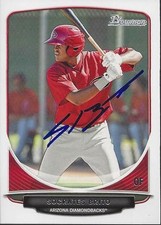 Socrates Brito Arizona Diamondbacks 2013 Bowman Rookie Signed Card