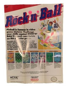 Rock n Ball (Nintendo NES, 1989) CIB with Manual & Poster