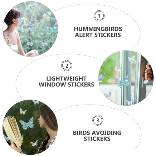 10 Sheets Birdproof Glass Window Stickers Waterproof Clings Decoration - Photo 10/12