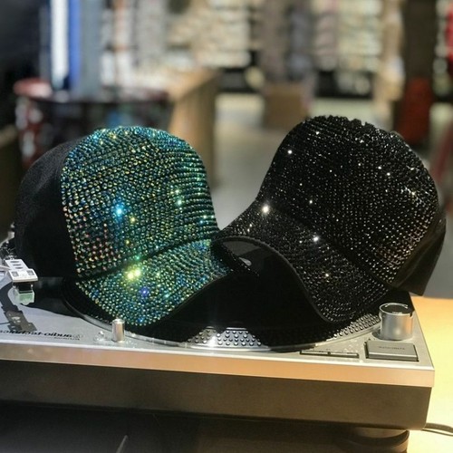 Rhinestone Sequins Baseball Cap Sparkly 