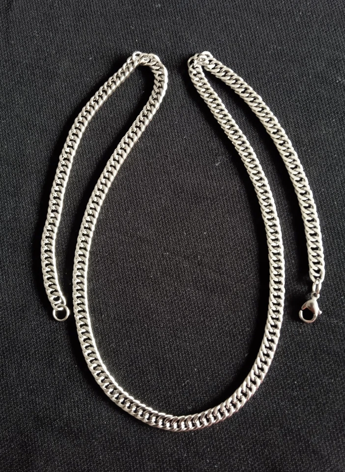 Collana Catena 60cm x 5mm regolabile in Acciaio Inox da Uomo e donna Grumetta - Immagine 2 di 4