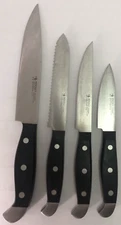 HENCKELS SOLUTION 3-pc Starter Knife Set 6", 5", 3.5" with ONE Steak Knife 4.75"
