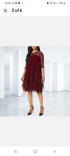 Womens Lace Dress Crew Neck Sundress Holiday Autumn Ladies Hollow Patchwork