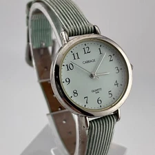 Carriage Timex Watch Womens 27mm Case Leather Band Quartz Analog Three Hands