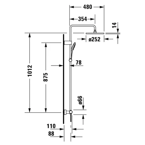 Duravit Shower System Duschsystem mit MinusFlow Gold poliert TH4282008034 - Bild 2 von 3