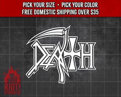 Death Logo Decal for Car Sticker for Laptop Window Death Metal | eBay