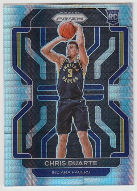 2021-22 Panini Prizm Pacers Chris Duarte Silver Hyper Prizm #315 Rookie RC
