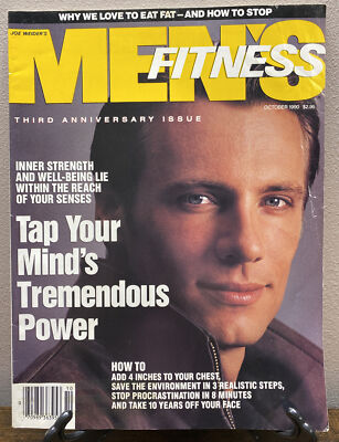 Joe Weider MEN'S FITNESS MAGAZINE October 1990 Vintage Male