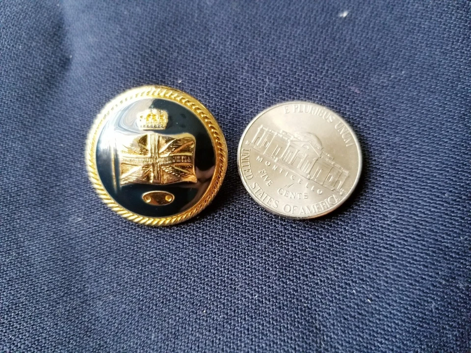 British flag UK crown Gold Enamel set 20mm 15mm Blazer Replacement Button HTF - Image 4 of 4