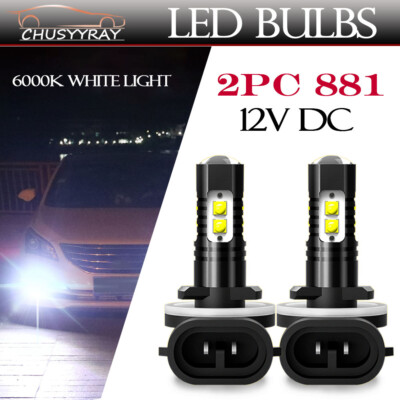For Hyundai Elantra 2013-2018 LED 881 Fog Light Combo Bulbs 6000K WHITE