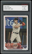 Steele Walker 2023 Topps Baseball 1st Graded 10 MLB Rookie Card RC Giants