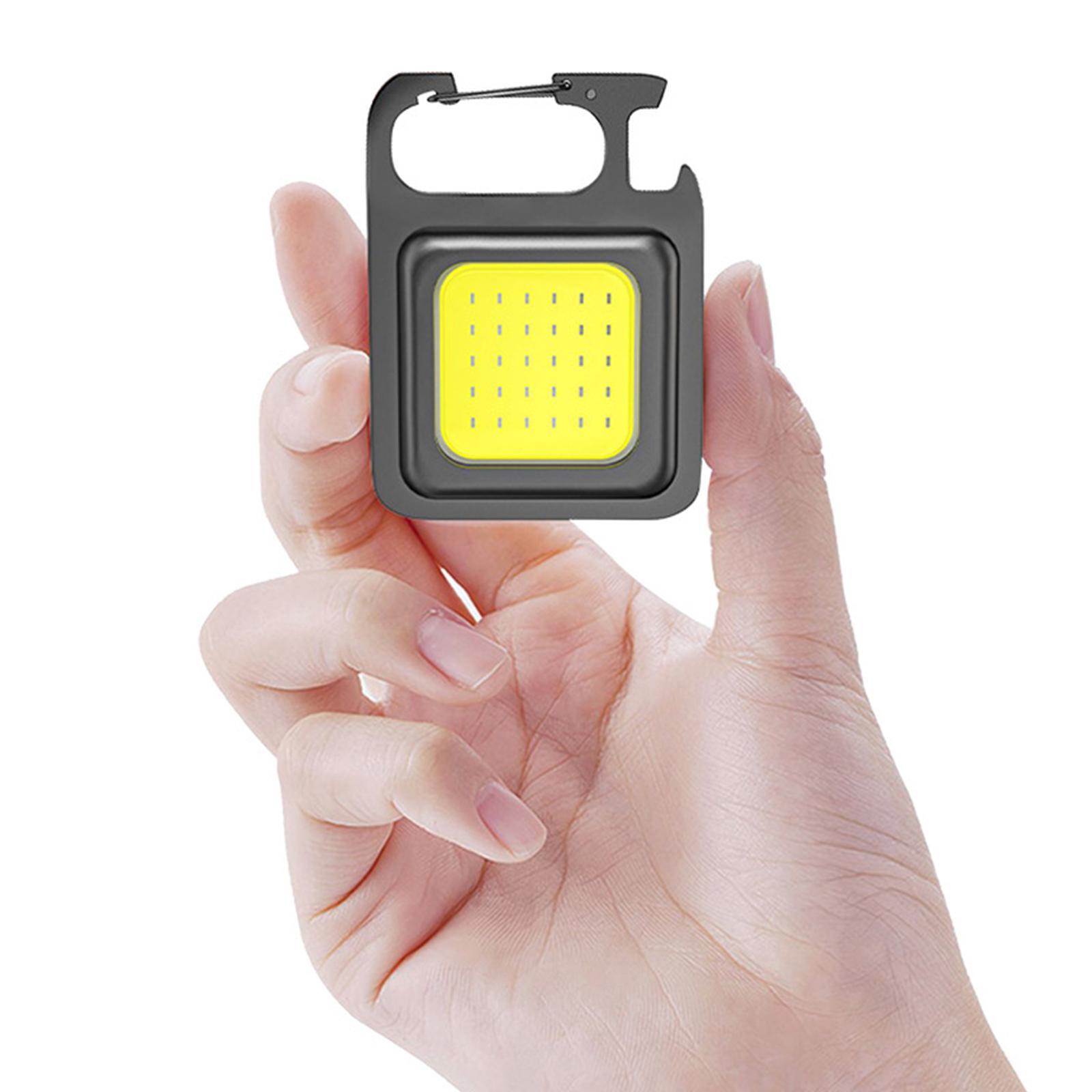 Mini USB Rechargeable LED Flashlight COB Work Lamp Torch Portable Keychain Light - Picture 13 of 18