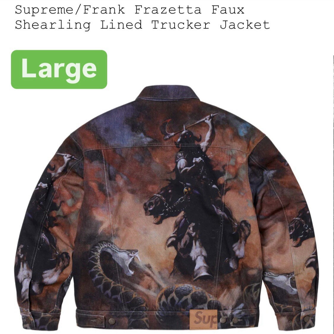 ジャケット・アウター Supreme Frazetta Faux Trucker Jacke Supreme Frazetta Faux Trucker Jacke