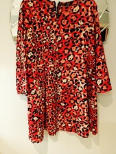 Stylish Red leopard print dress size 18