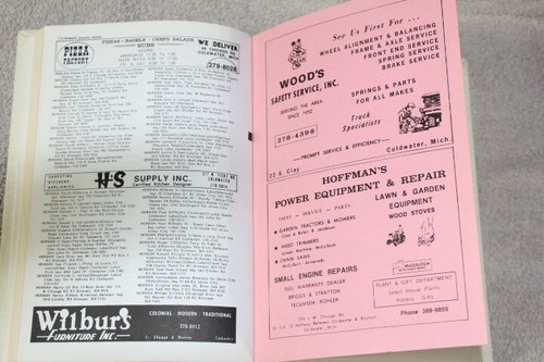 1980 Robinson's Branch County Michigan MI City Directory - Bronson, Sherwood - Imagen 5 de 6