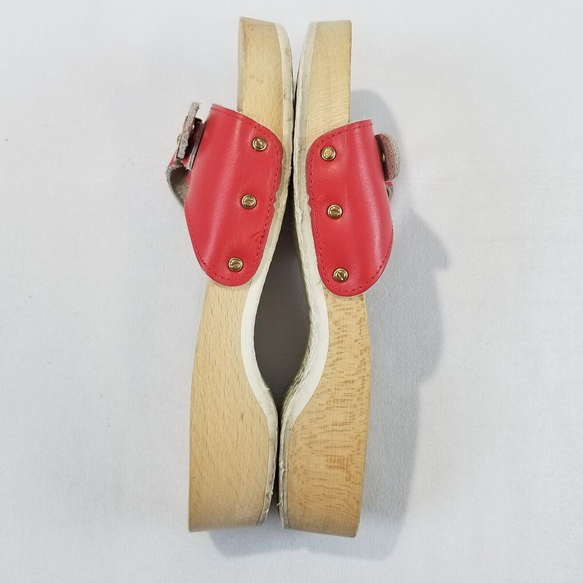 Vintage Dr Scholls Original Clogs Exercise Wooden Shoes Vintage Dr Scholls Original Clogs Exercise Wooden Shoes