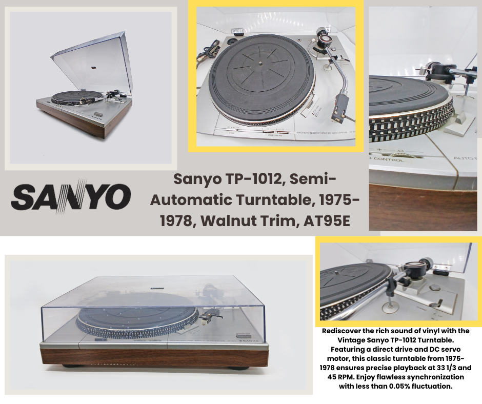 Sanyo TP-1012, Semi-Automatic Turntable, 1975-1978, Walnut Trim