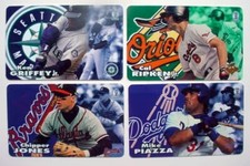 4 Ken Griffey Jr Ripken Piazza Chipper 1997 Score Board Double Play Phone Cards
