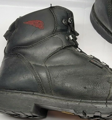 Red Wing 971 Mens Steel Toe Black Leather Work Boots Vibram Sole Size 12 D Red Wing 971 Boots Review | Rider Magazine main image 4