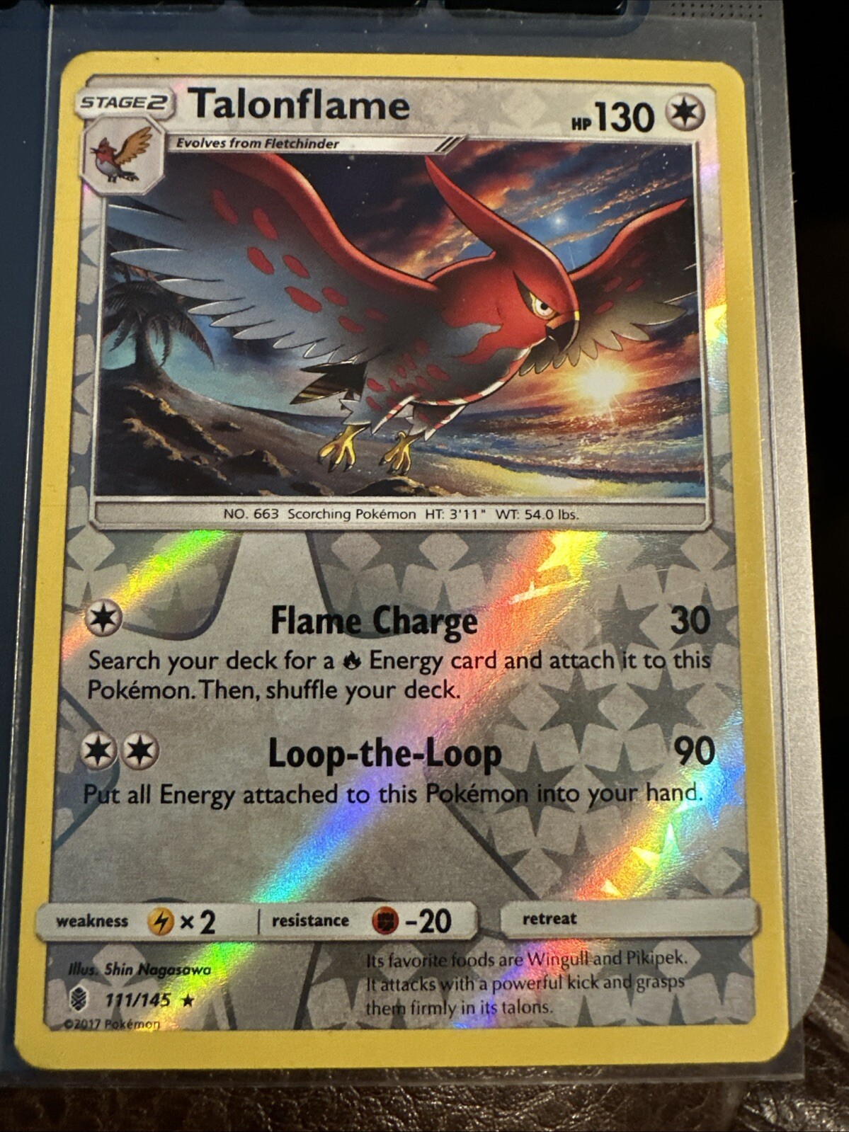 Talonflame 111/145 Sm-Guardians Rising Reverse Holo