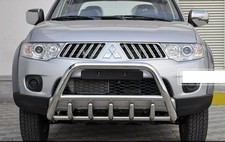 MITSUBISHI L200 BARBARIAN WARRIOR CHROME AXLE NUDGE A-BAR BULL BAR 2006-2015
