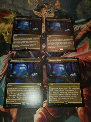 GEMSTONE MINE (BORDERLESS) X4 Dominaria Remastered Magic MTG
