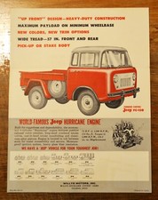 Vtg 1960 Willys Jeep Fc-150 Hurricane Engine Brochure Mailer 02