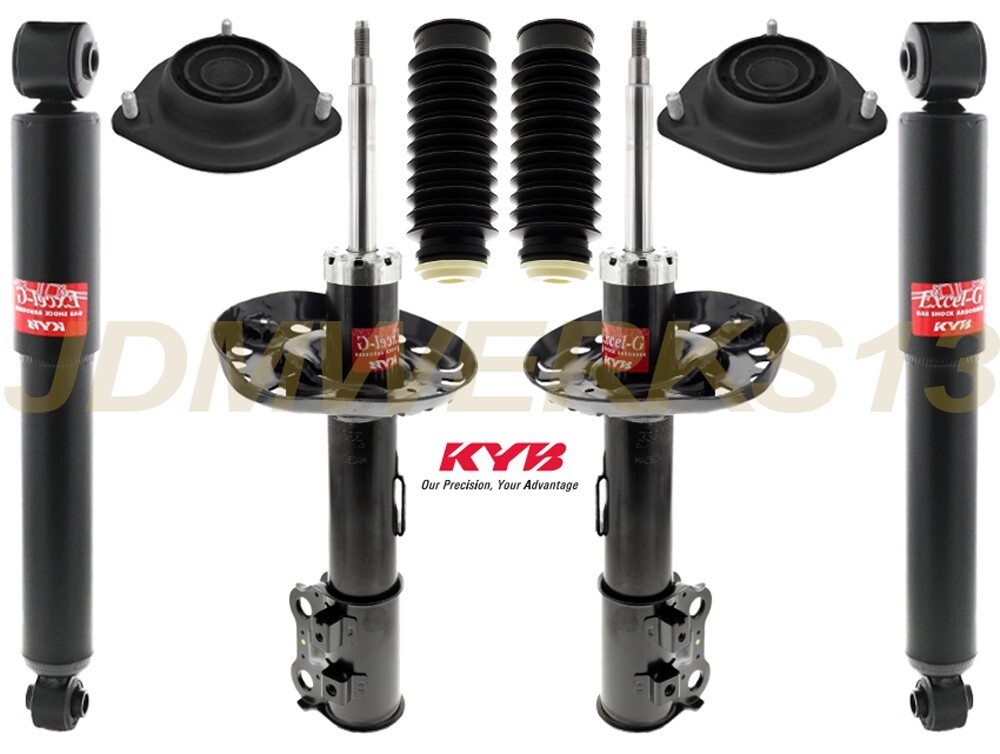 KYB 4 STRUTS SHOCKS STRUT Mounts Boots KIT for Hyundai Veloster 13 14