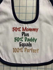 Baby Bib-Machine Embroidered