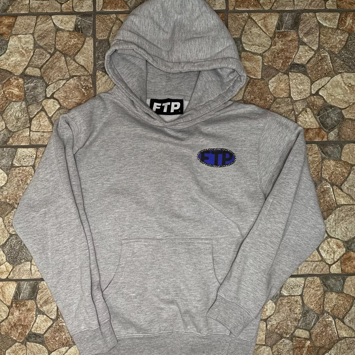 FTP Hoodie Grey Blue Small