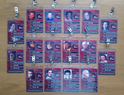 Red Dwarf JMC - Clip-on ID Photo Pass Badge Set Prop Collection Cosplay - Afbeelding 1 van 7