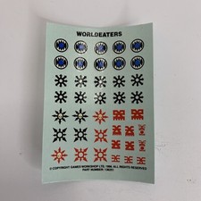 warhammer 40k decals Worldeaters 1996 New