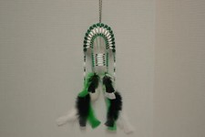  7 Green/ White Head Dress