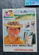Chesterfield King Cigarettes Promo Print Advertisement Vintage 1964